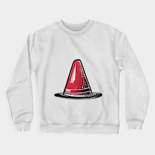 Futuristic Red Traffic Cone Illustration No. 967 Crewneck Sweatshirt